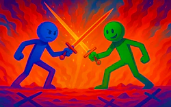 Obby Stickman - On Swords