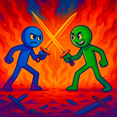 Obby Stickman - On Swords By Gamepix