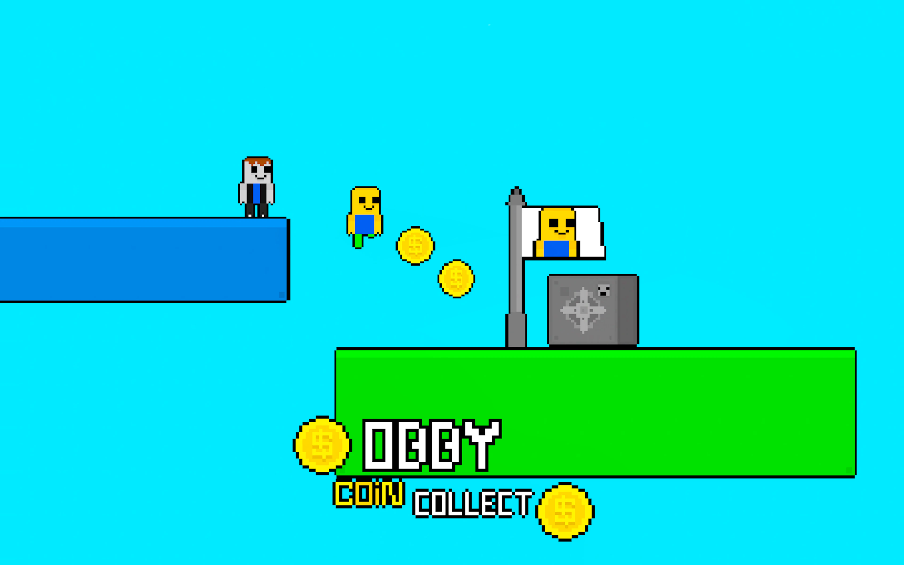 Obby vs Bacon Rainbow Parkour