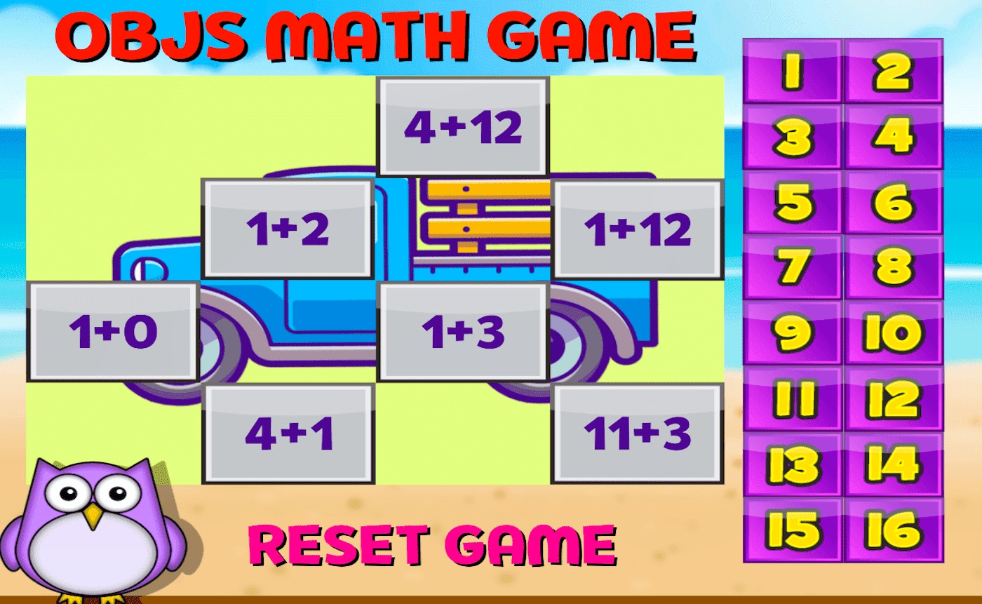 Objects Math Game