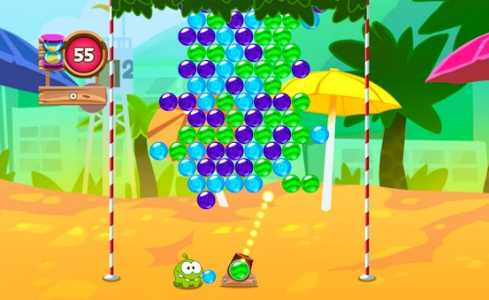 OM NOM BUBBLES jogo online no