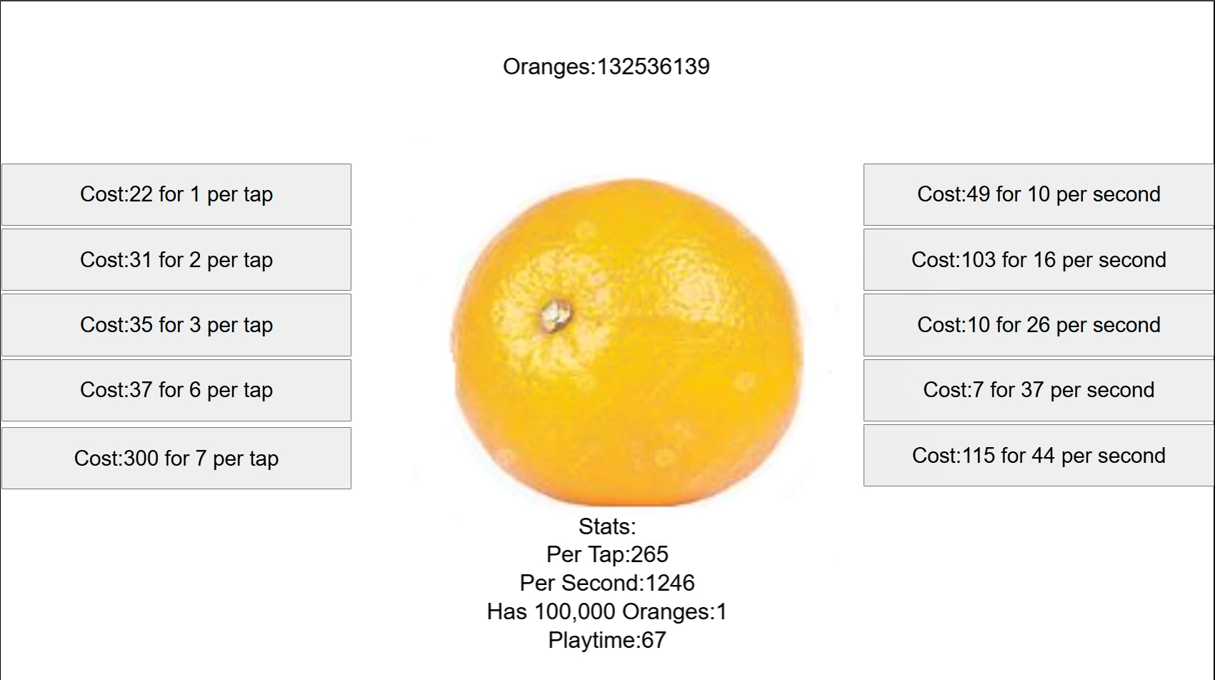 Orange Fruit Clicker