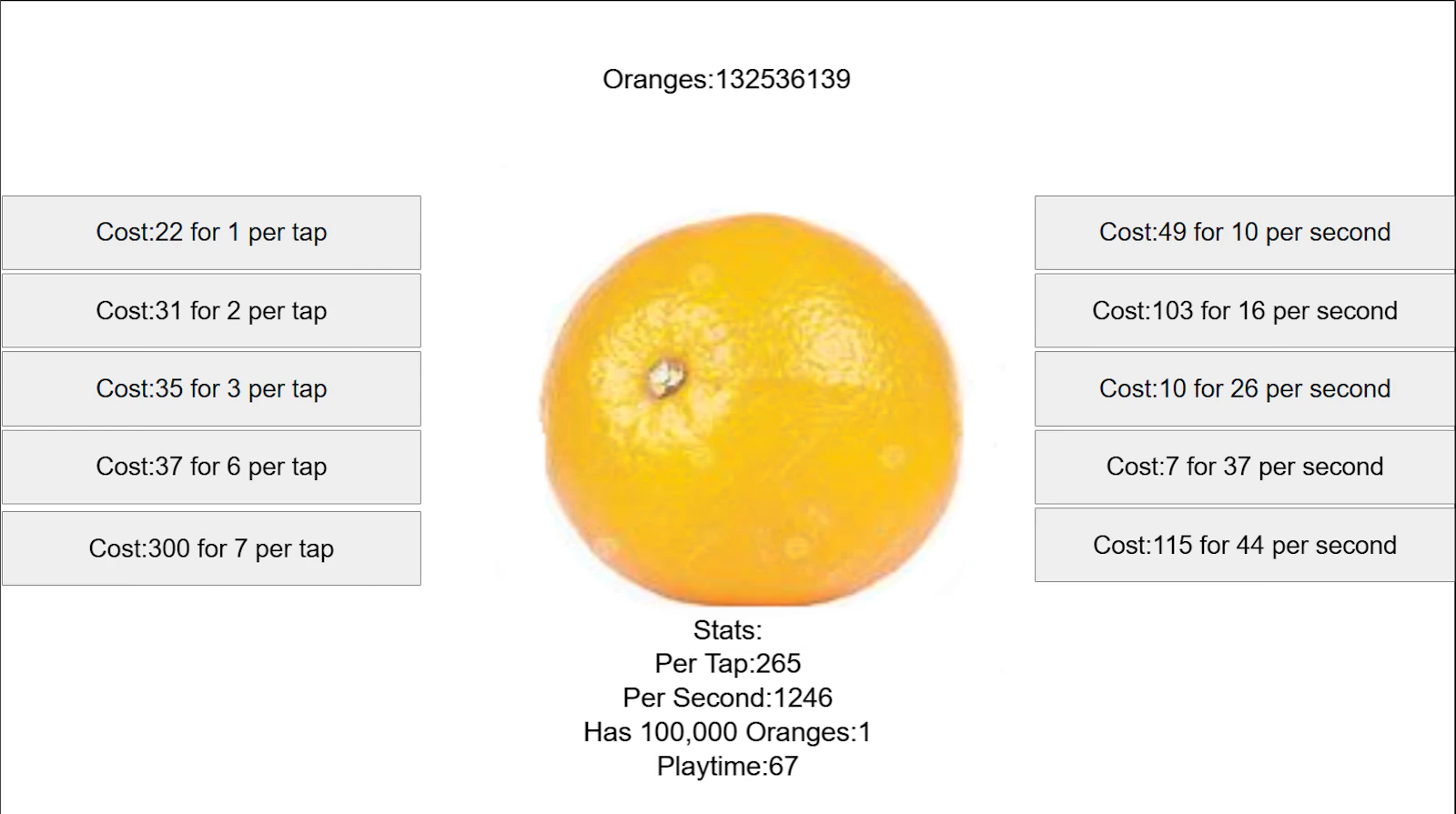 Orange Fruit Clicker — free online clicker game on Glaze Games