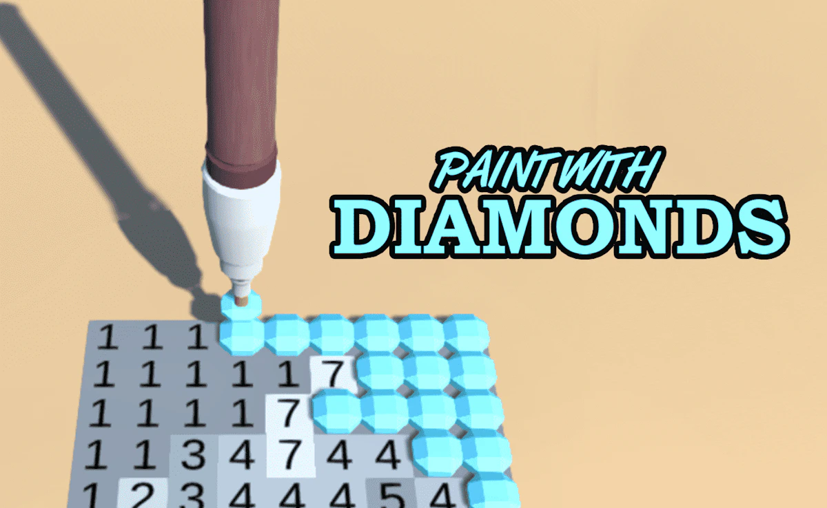 Play Paint with Diamonds — free online Drawing game