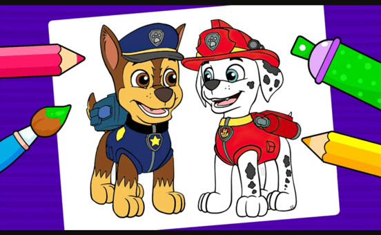 Paw Patrol - Coloring Book For Kids 🕹️ Play Now on GamePix