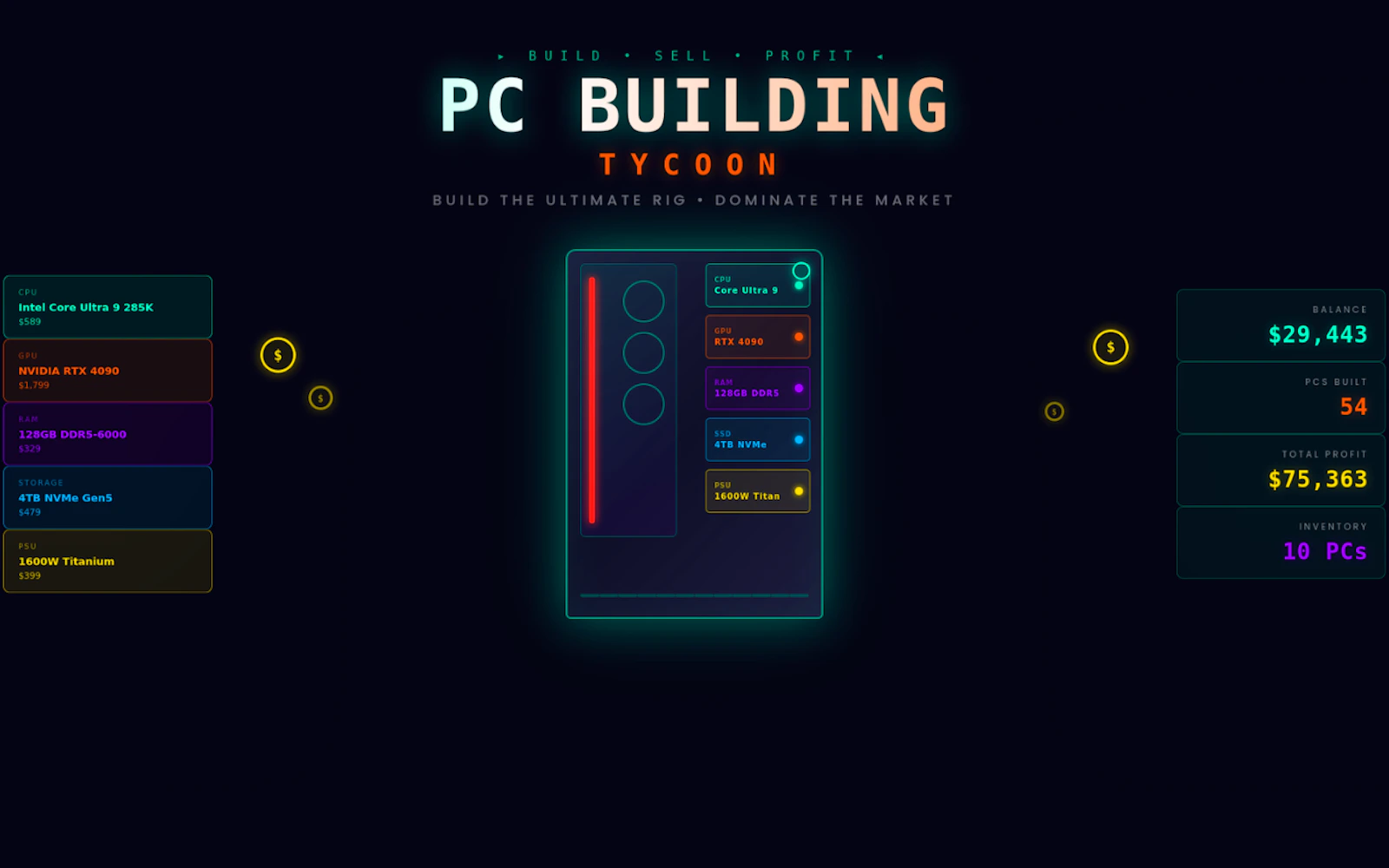 Pc Building Tycoon — free online simulation game on Glaze Games