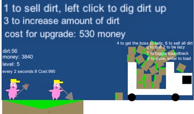 Pig Dirt Worker By Gamepix