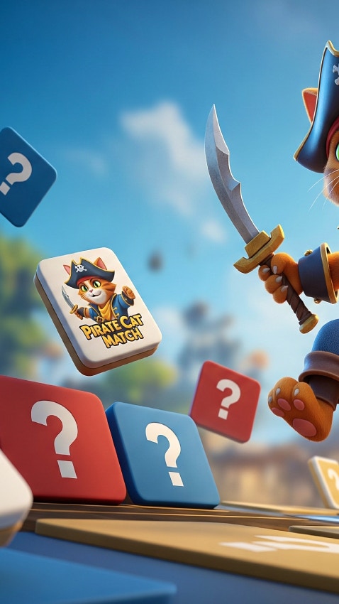 Pirate Cat Memory Match