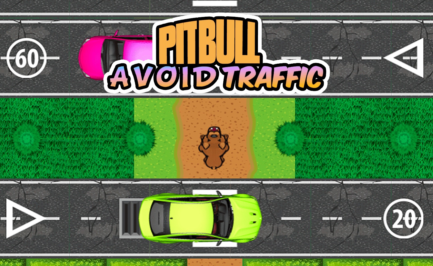 Pit Bull Avoid Traffic