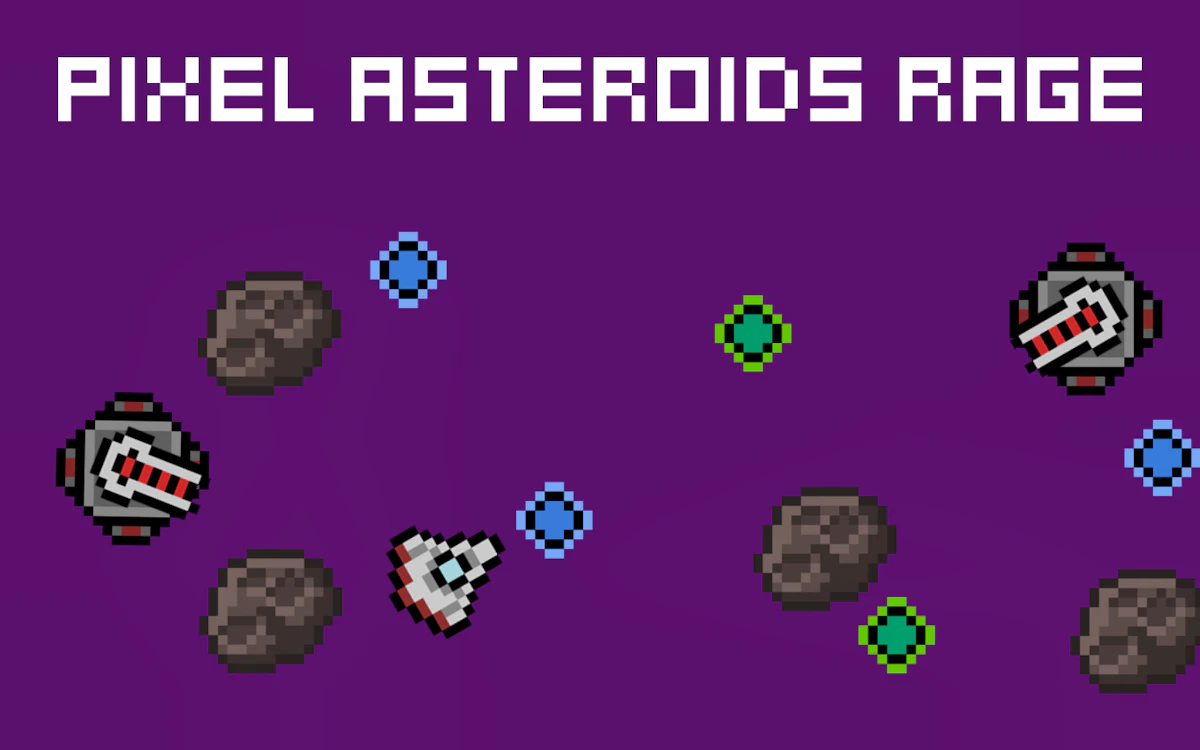 Play Pixel Asteroids Rage — free online Arcade game