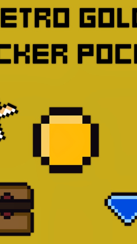 Retro Gold Clicker Pocket