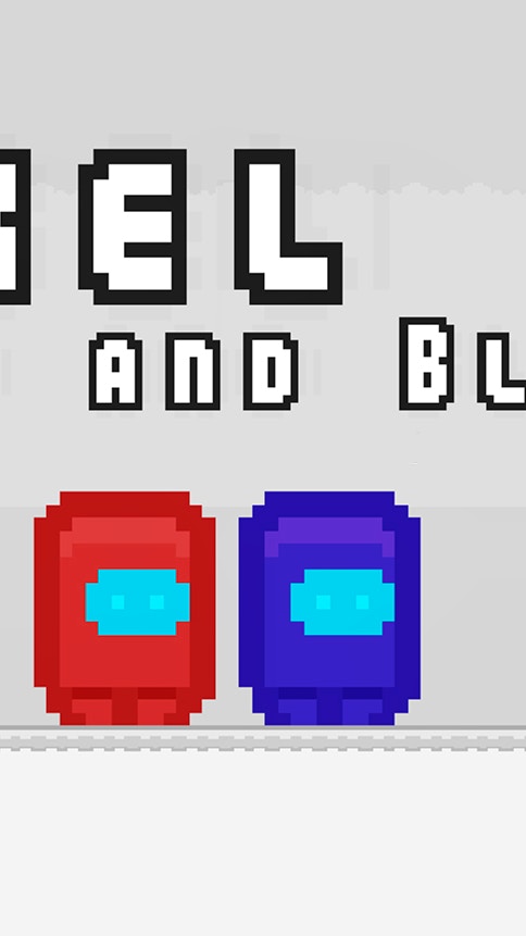 Pixel Us Red and Blue 2