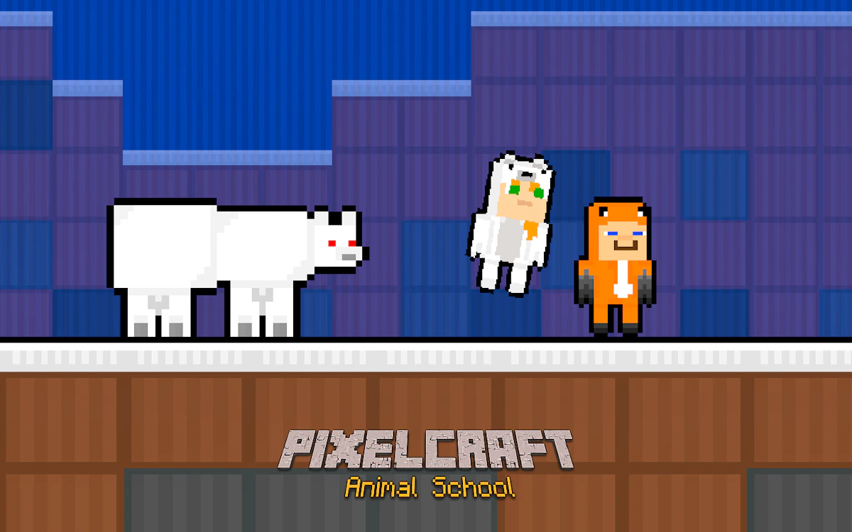 Play Pixelcraft Animal School — free online Two Player game