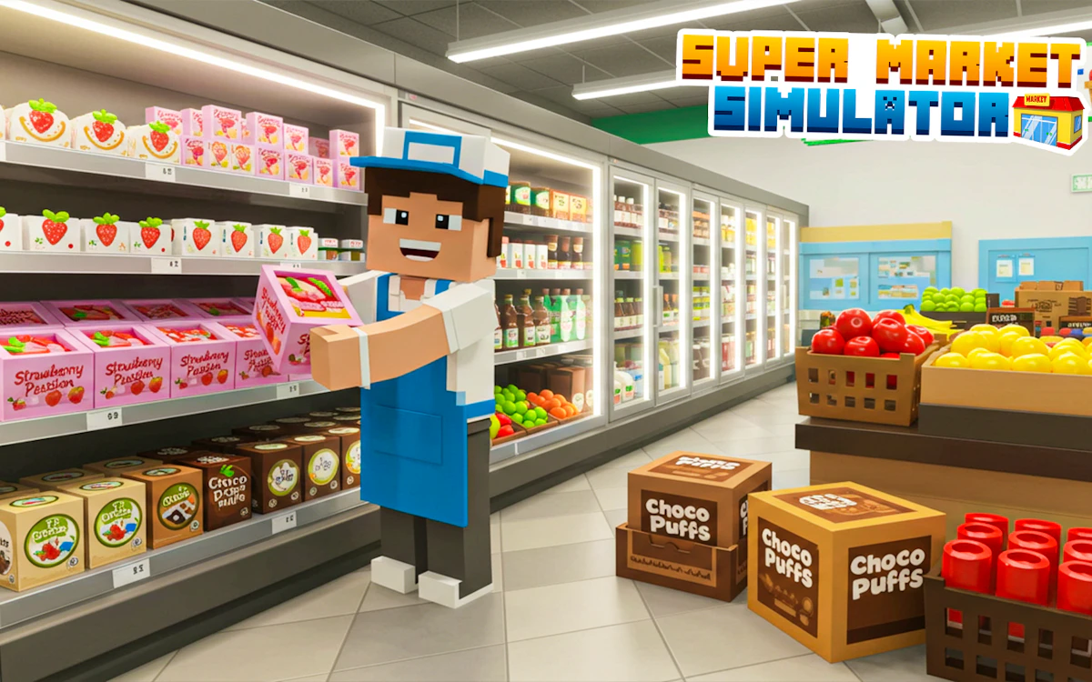 Play Pixels Supermarket Simulator — free online Simulation game