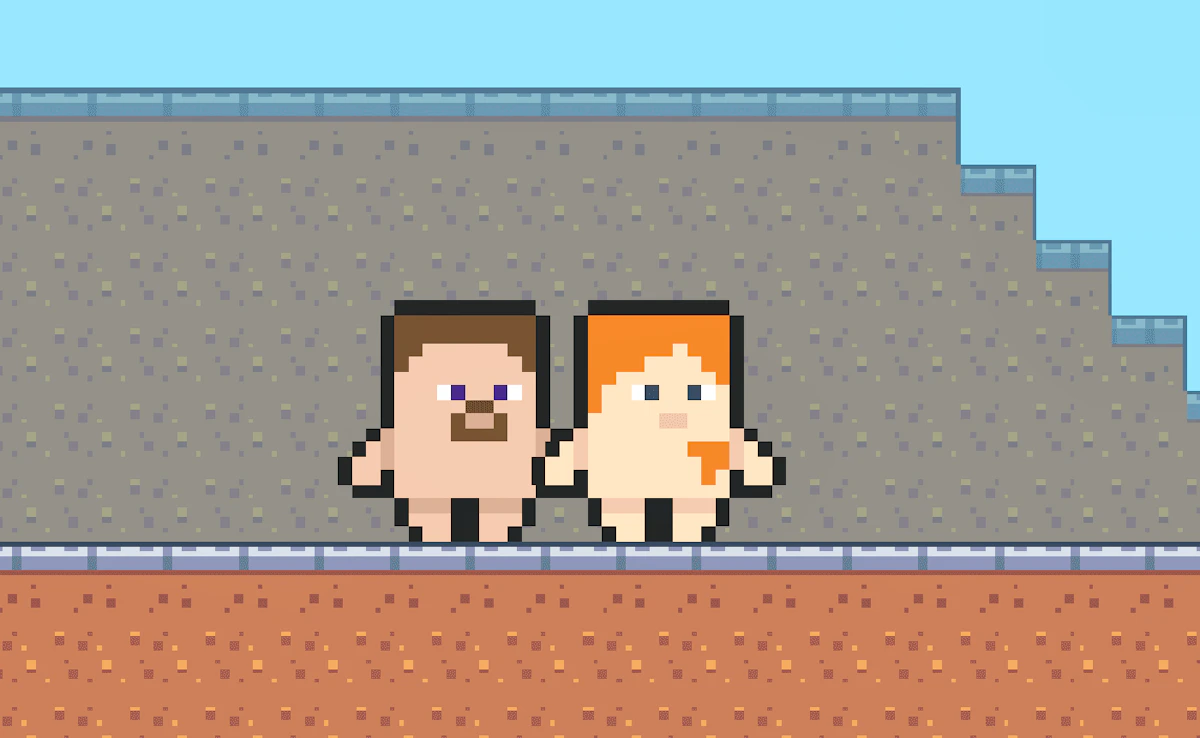 Play Pixi Steve Alex Herobrine — free online Adventure game