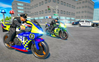 Police Bike Stunt Race Game