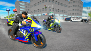 Police Bike Stunt Race Game game cover