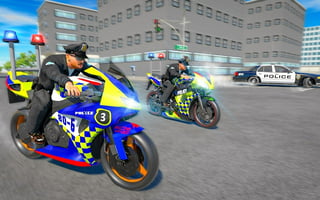 Police Bike Stunt Race Game