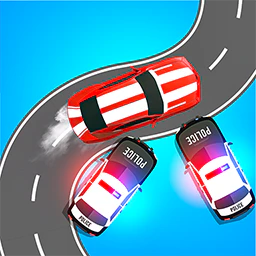 Police Car Chase ZigZag Escape 3D Driving Game