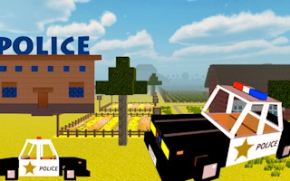 Police Craft Block Car Race game cover