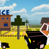 Police Craft Block Car Race