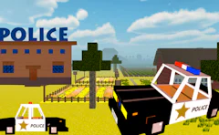 Police Craft Block Car Race