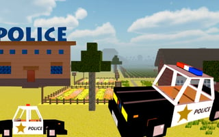 Police Craft Block Car Race game cover