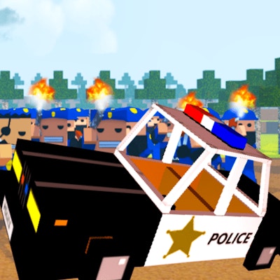 Police Craft Block Car Race By Gamepix