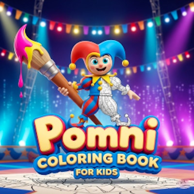 Pomni Coloring Book for Kids By Gamepix