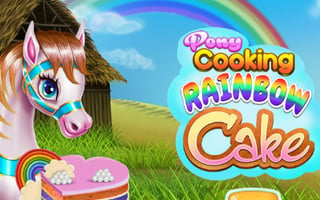 Pony Cooking Rainbow Cake