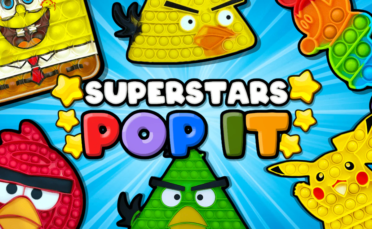 Play Pop It Super Stars — free online Kids game