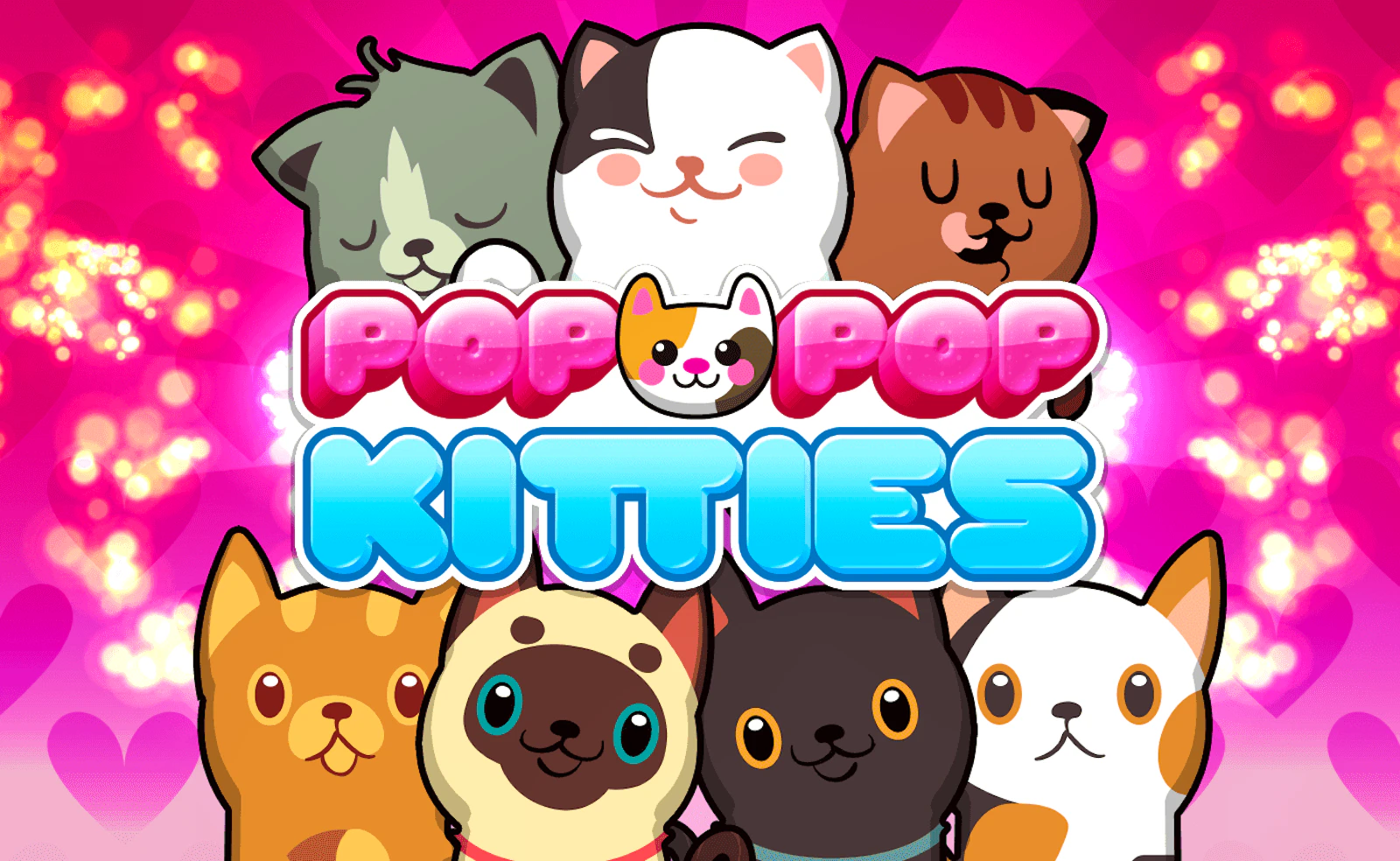 Pop-Pop Kitties — free online puzzle game on Glaze Games