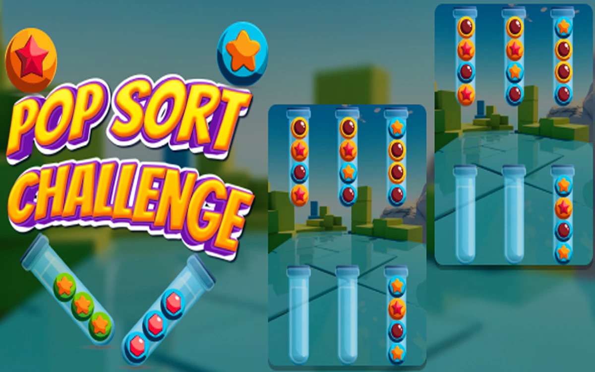 Play Pop Sort Challenge — free online Puzzle game