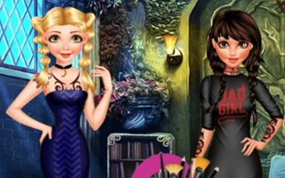 Princess Bad Girls Makeover game cover