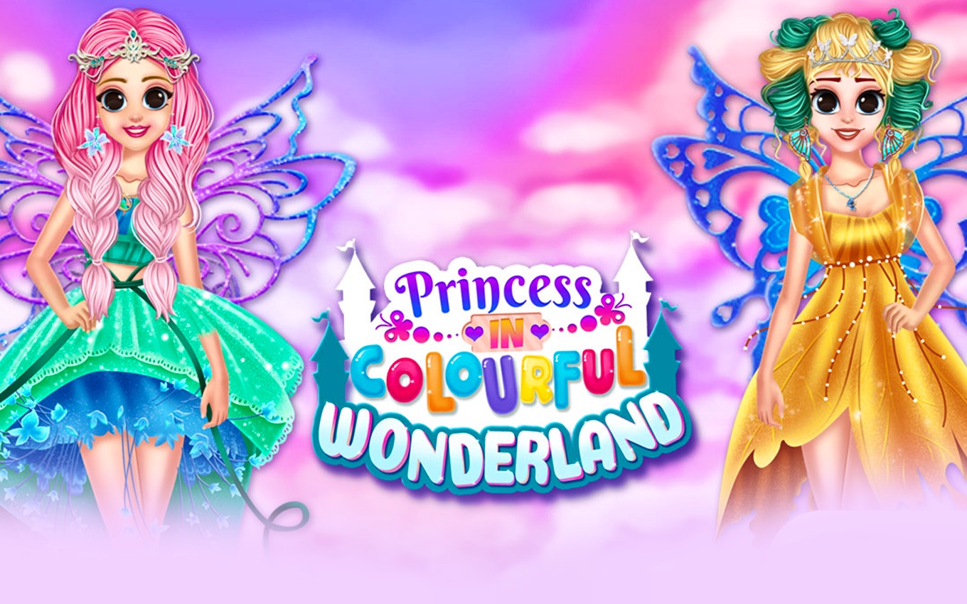 Princess In Colourful Wonderland