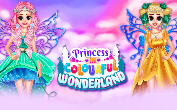 Princess In Colourful Wonderland