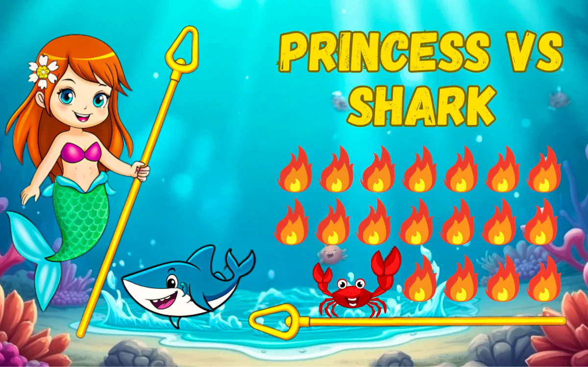 Play Princess vs Shark — free online Puzzle game