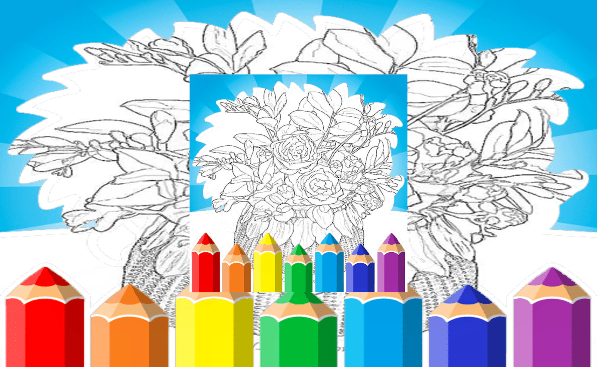 Printable Coloring Pages For Adults Flowers game thumbnail