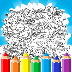 Printable Coloring Pages For Adults Flowers Thumbnail