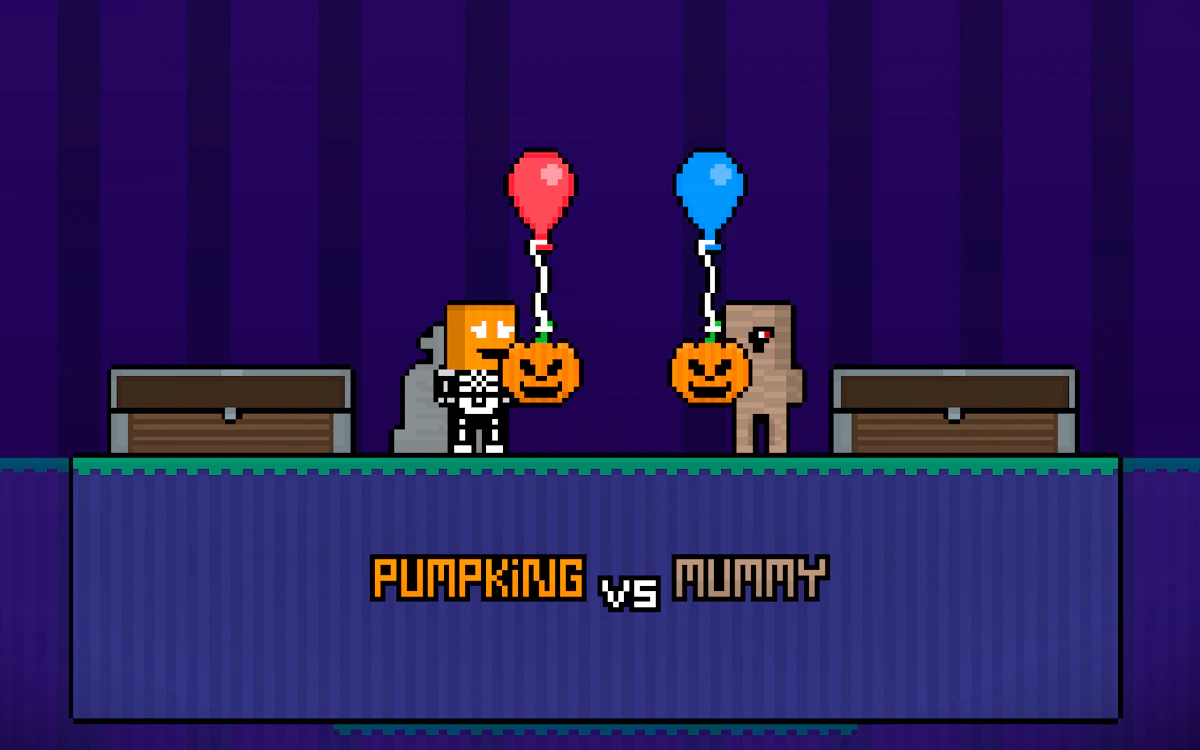 Play Pumpking vs Mummy — free online Two Player game