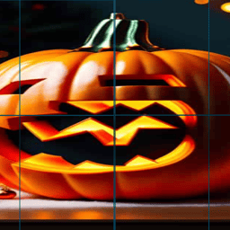 Pumpkinhead Tile Image Scramble Online puzzle Games on taptohit.com