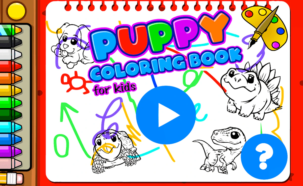 Play Puppy Coloring Book — free online Kids game