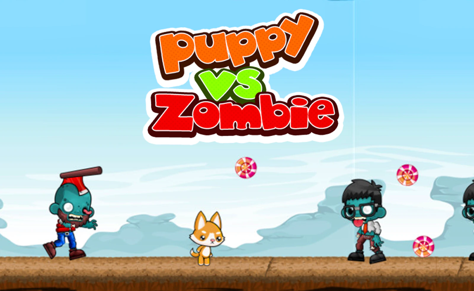 Puppy vs Zombie — free online action game on Glaze Games