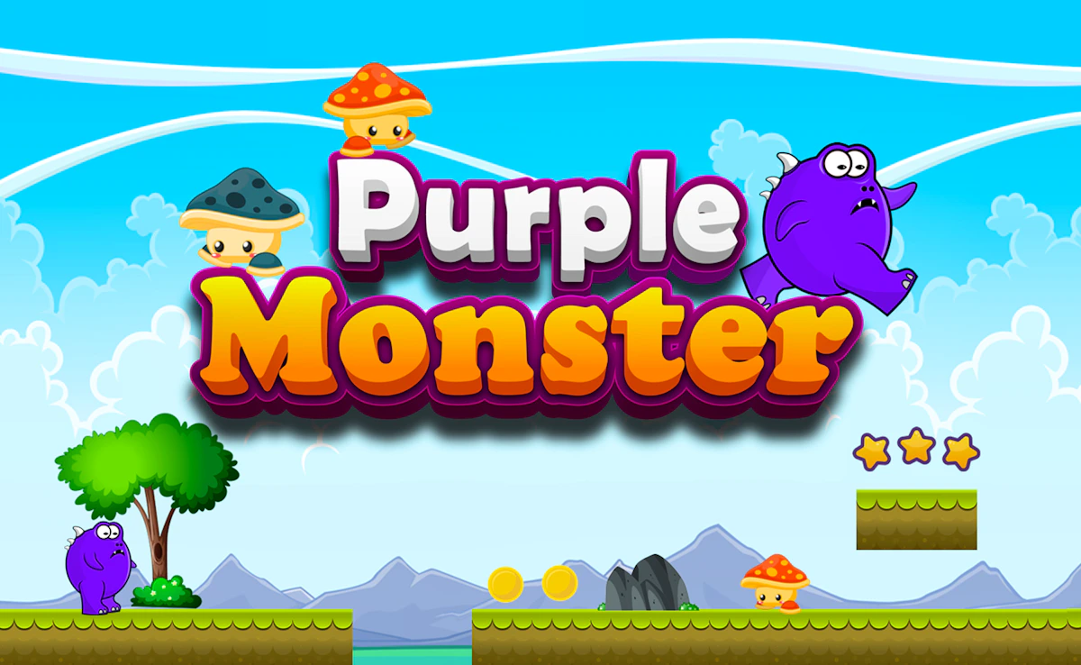 Play Purple Monster Adventure — free online Kids game