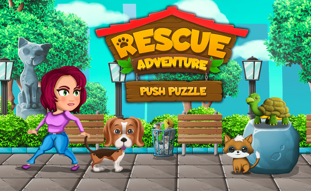 Play Push Puzzle Rescue Adventure — free online Adventure game