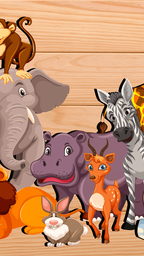 Puzzles for kids with animals sounds