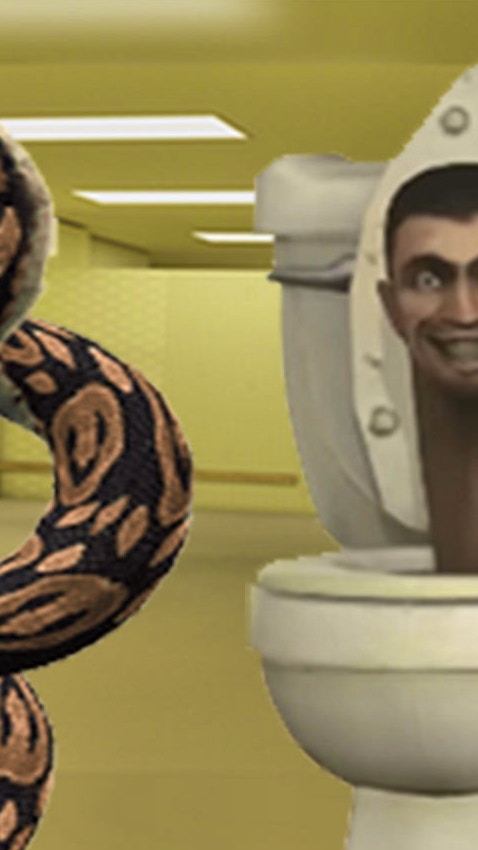 Python Snake Kill Skibidi Toilet Backrooms