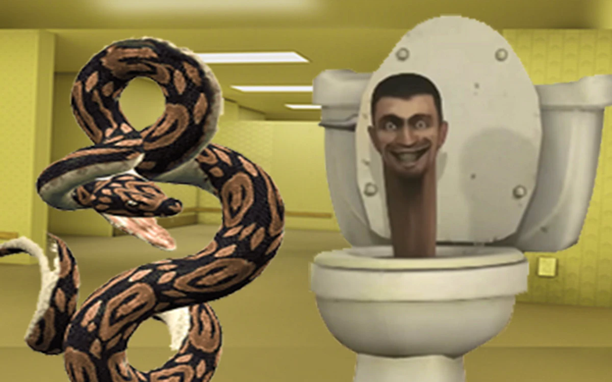 Play Python Snake Kill Skibidi Toilet Backrooms — free online Adventure game