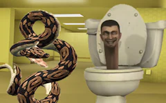 Python Snake Kill Skibidi Toilet Backrooms