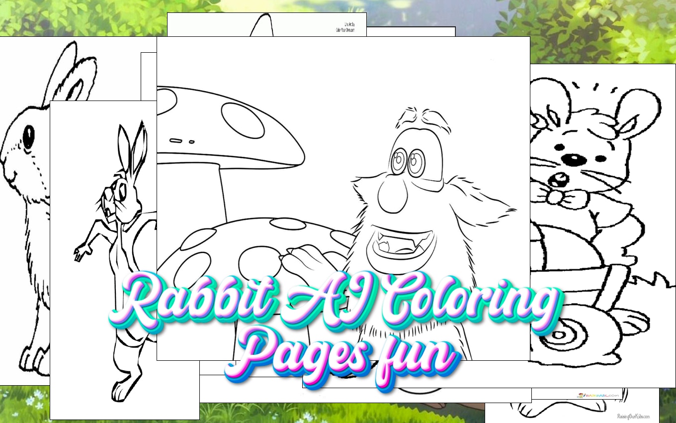 Rabbit AI Coloring  Pages fun